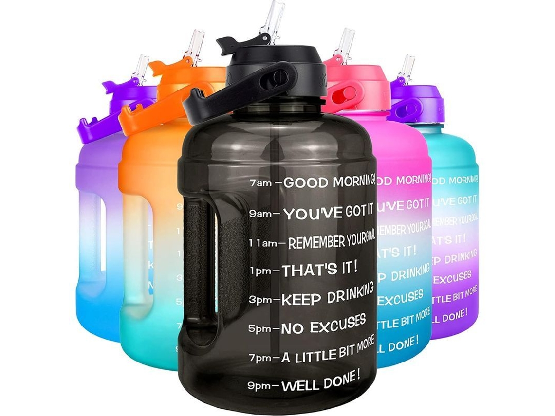 Omni-botella De Água Motivacional Linjou 2.2l Com Frase Inspiracional E Marcador De Tempo Sem Bpa