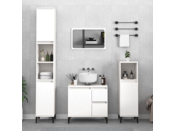 Vidaxl Armário Casa De Banho 30x30x100 Cm Derivados De Madeira Branco