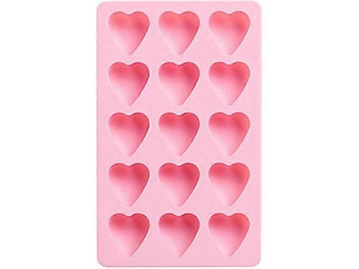 Forma De Gelo Em Formato De Coração, Moldes De Silicone Para Cubos, Flexível E Fácil De Desenformar, 15, Cozinha, Chocolate, Doces, Rosa