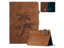 Capa de couro inteligente Webake para tablet com design de coqueiro