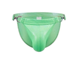 _sutiã Masculino de Praia Sexy Brilhante Couro Pu com Fivela Bloqueio para Surf e Natação