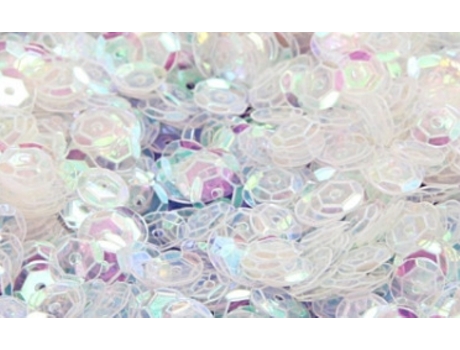 Lantejoulas Decorativas 6mm, Branco Rosa Cintilantes Transparentes Pogotowie Florystyczno Slubne