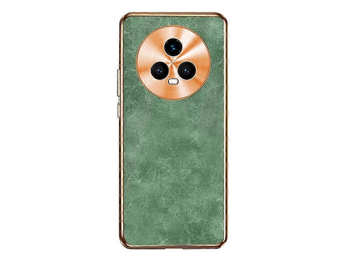 Capa Para Celular Honor Magic5 Em Pele De Cordeiro Com Revestimento Eletrolítico