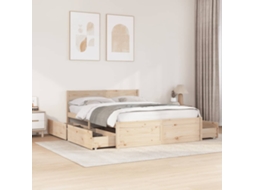 Vidaxl Cama Sem Colchão 150x200 Cm Madeira De Pinho Maciça