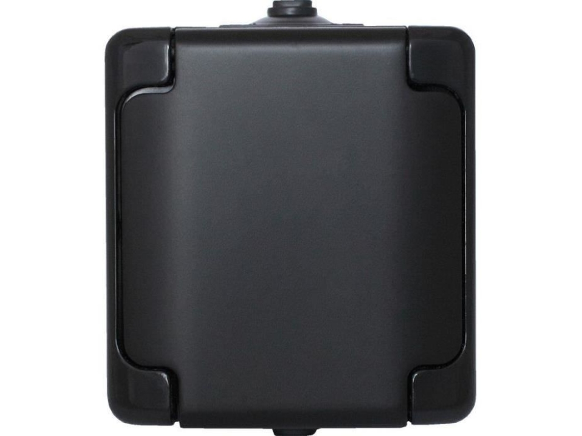 Tomada Única 2Pe Impermeável Ip54 Preto 180932 Kos Bryza SCHNEIDER