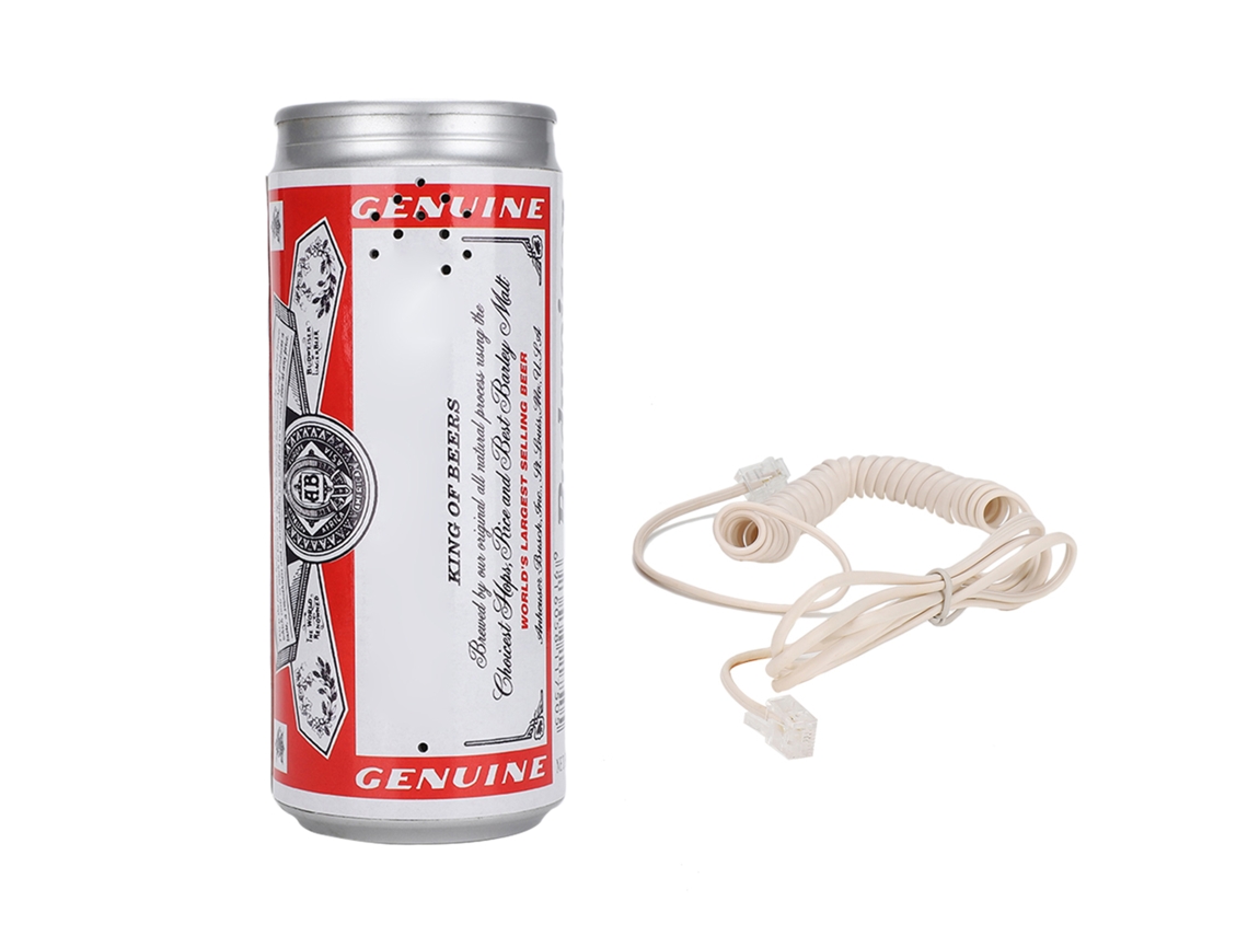 Mali telefone com Fio Wx2179a Estilo Lata de Cerveja Budweiser Som Claro e Moderno para Casa