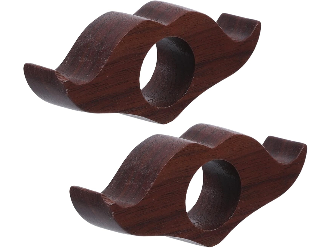 Conjunto de 2 Alipis Suportes para Livros Artesanais em Nogueira Natural, Suporte Compacto Polegar 8,5 X 3,3 1