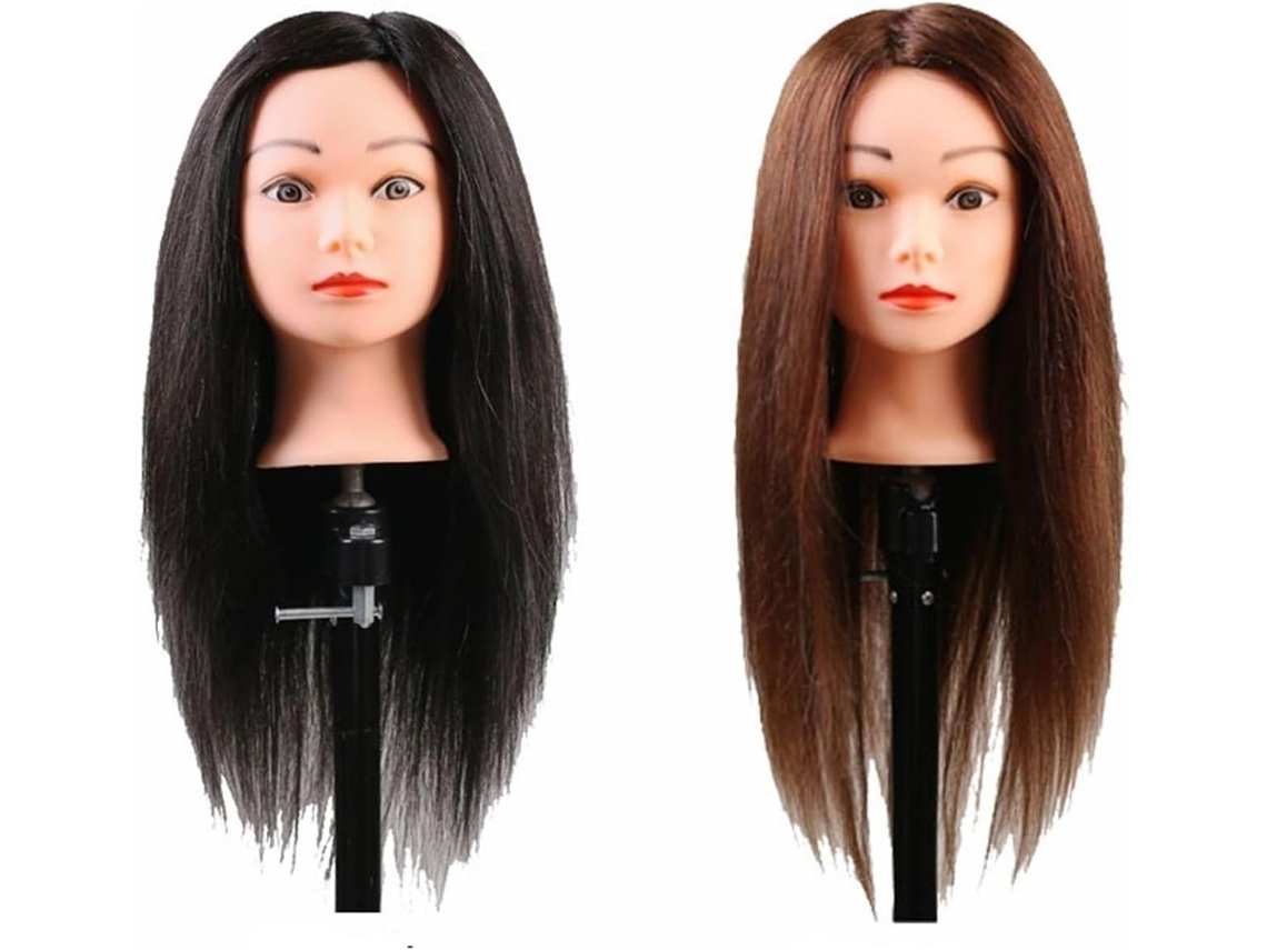 Cabeça de boneca 45 cm cabelo humano misto SFUSHOS