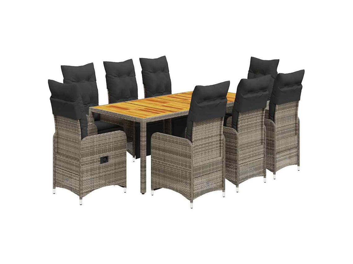 Bistro Set, Bistro Sets Vidaxl Cinzeto Rattan / Vime (190 X 90 X 75 Cm)