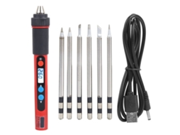 Soldador De Soldadura Usb 5v Portátil Com 6 Pontas Para Reparação E Soldadura