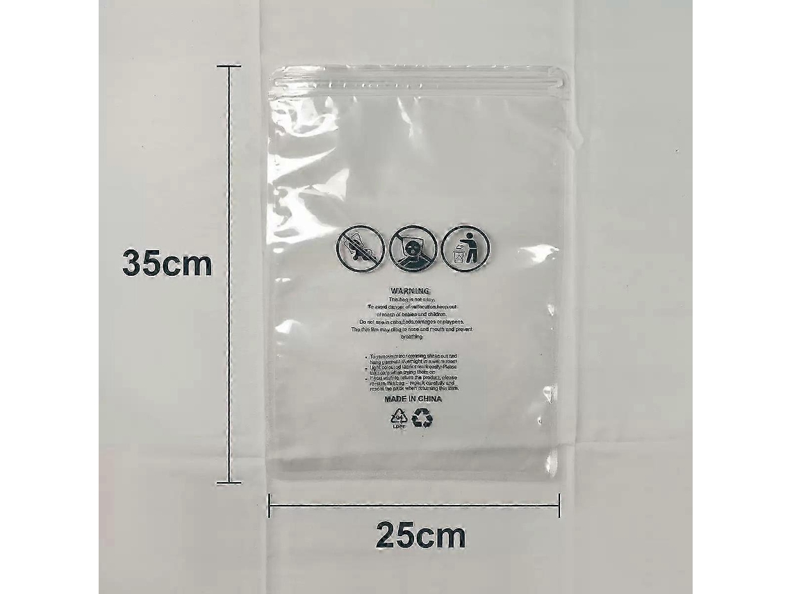 Conjunto De 10 Sacos Armazenamento A Vácuo Com Etiqueta Advertência, Compressão Zíper Para Roupas E Suéteres, Multifuncionais Impermeáveis_d