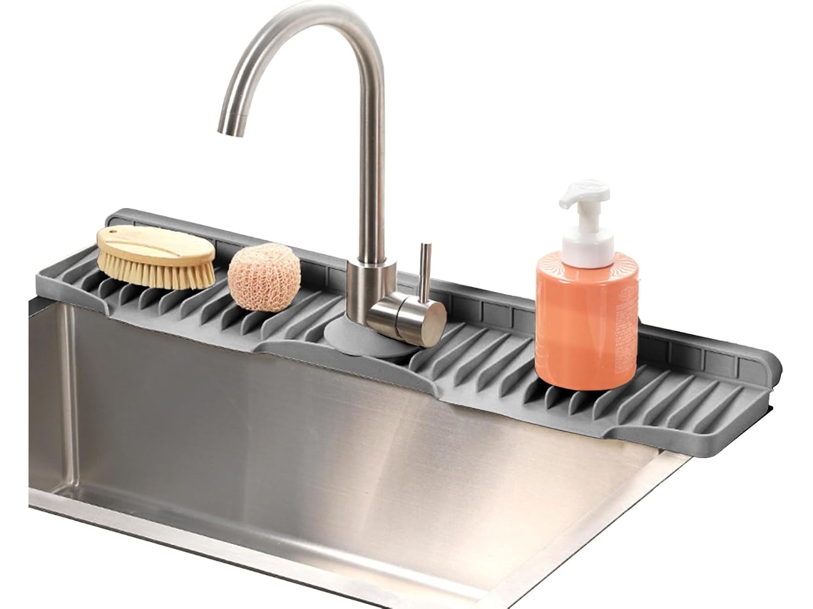 Barreira De Água Para Pia, Almofada De Silicone Autolimpante 70cm, Para Casa, Restaurante, Cozinha, Autocaravana