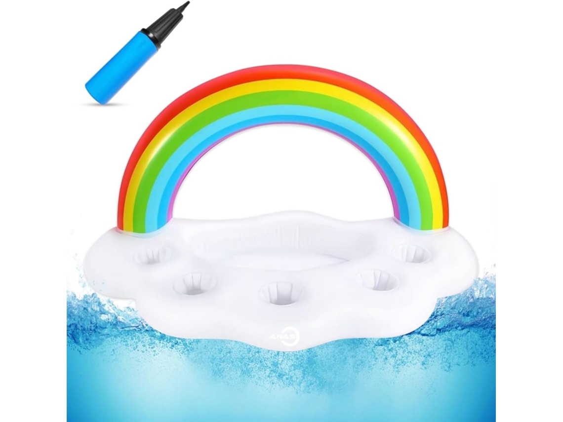 Bandeja Inflável Para Bebidas Na Piscina - Bandeja Flutuante Com Porta-copos E Porta-latas + Tigela Para Petiscos, Pvc Resistente Para Festas Na Pisci