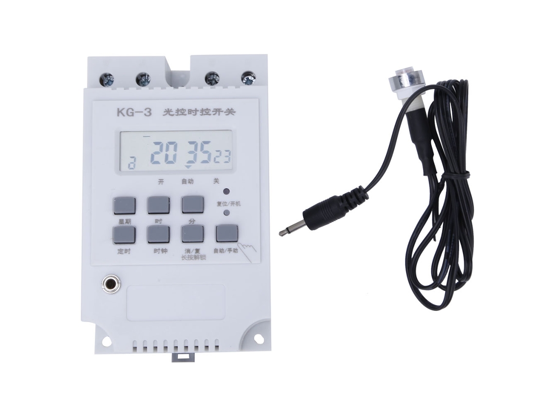 Interruptor de Luz Fotocélula Automático Kg 3 220v com Sonda Sensor de Luz | S/MARCA