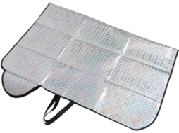 Protetor solar magnético para para-brisa de carro, oferecendo proteção contra o calor.