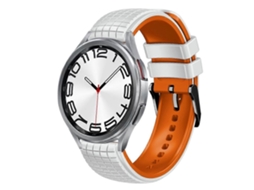 Pulseira De Silicone Bicolor Com Malha De 20 Mm