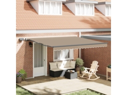 Vidaxl Toldo Retrátil Bege 400 × 300 Cm Tecido E Alumínio