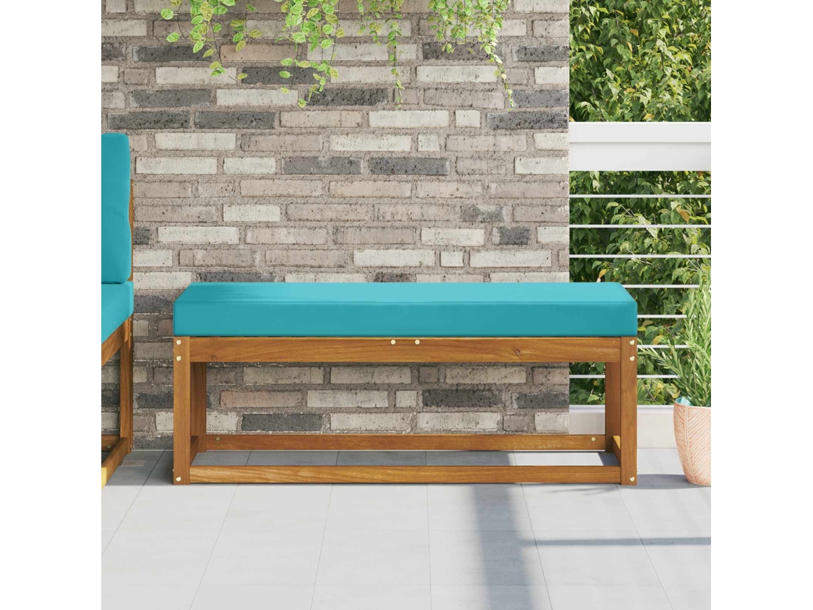Vidaxl Almofada De Assento Externa Turquesa 111,5 X 40 X 8 Cm