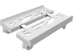 Suporte Portátil Ajustável Para Computador De Secretária Tommy01 Com Orifícios De Ventilação E 4 Rodas, Branco.