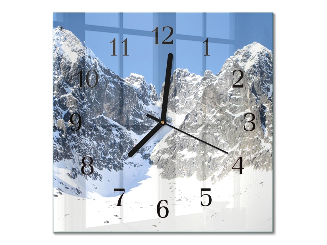 Relógio De Parede De Vidro Branco Espelharte (30x30 Cm)