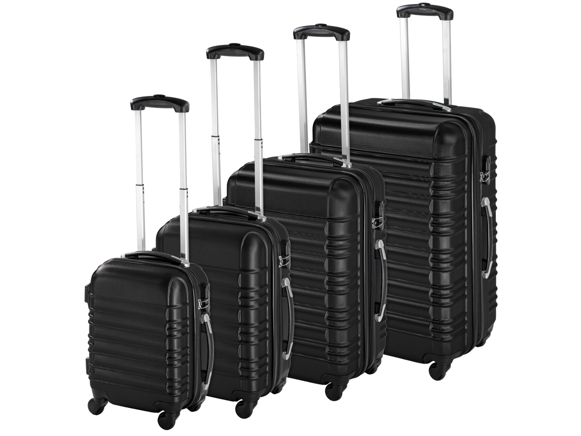 Tectake Conjunto De 4 Malas Em Abs, Preto