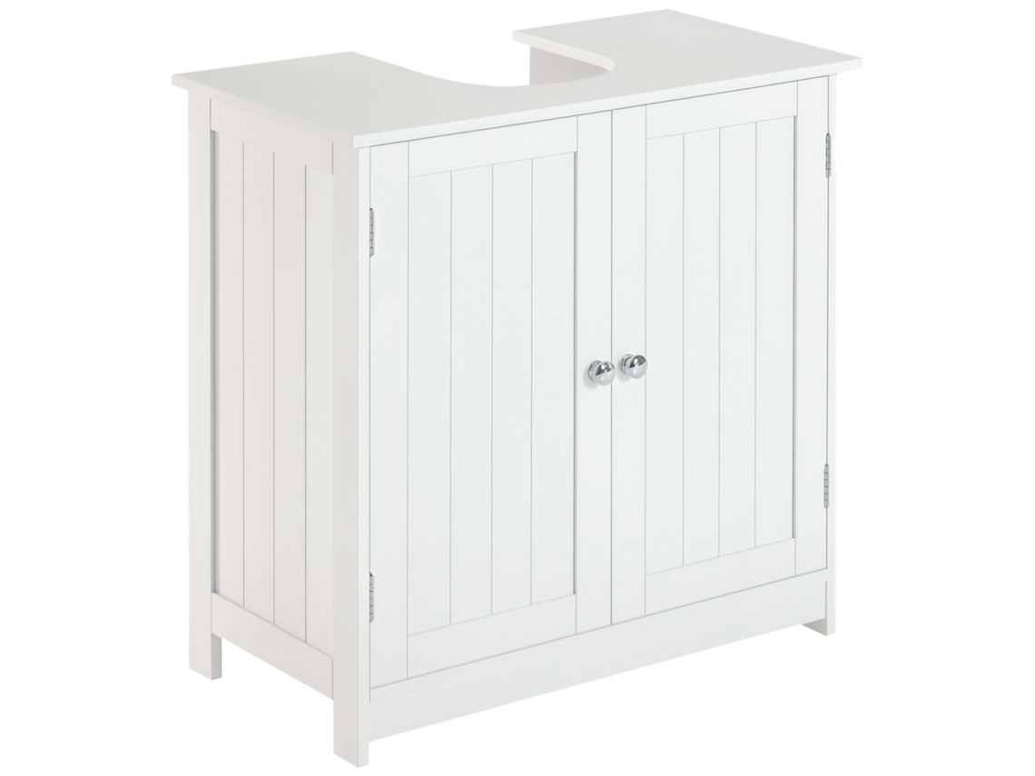 Móvel para Lavatório com 2 Portas e Prateleira Interior Ajustável 60x30x60 Cm Branco S/MARCA