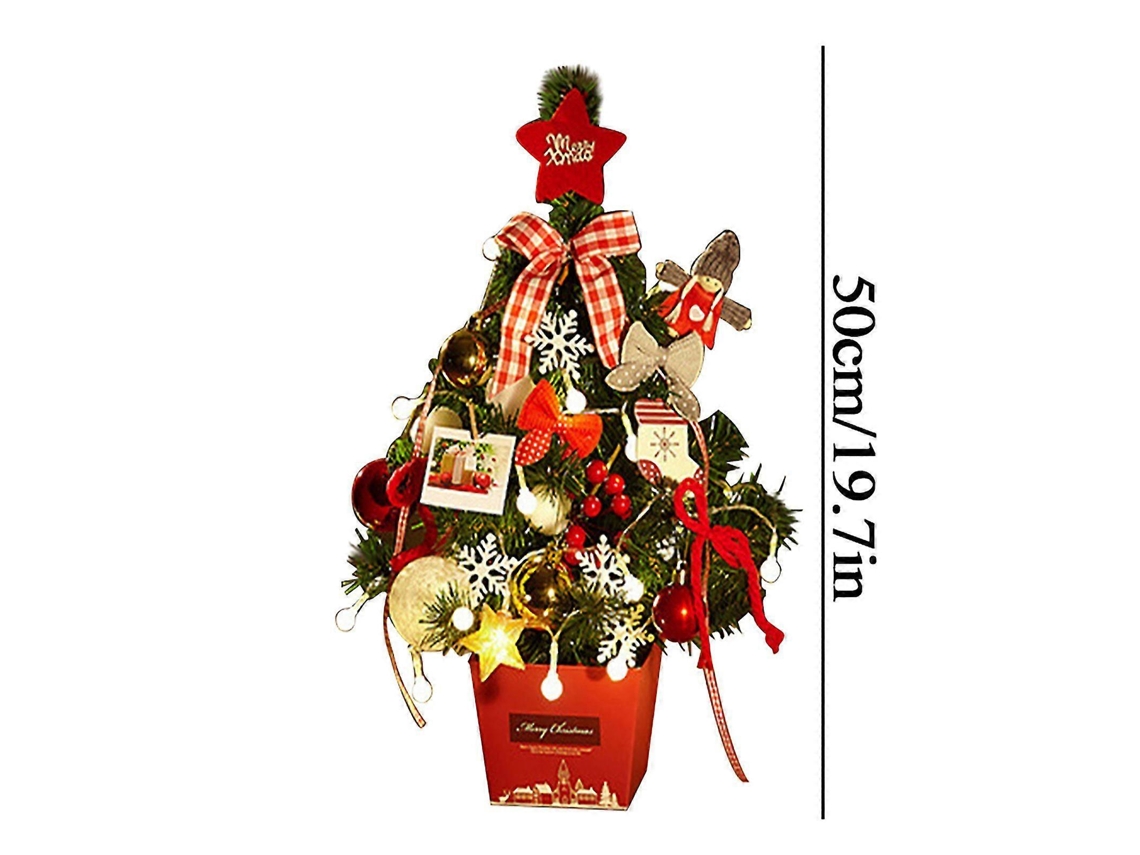 Conjunto De Árvore De Natal De Mesa Com Luzes 50 Cm