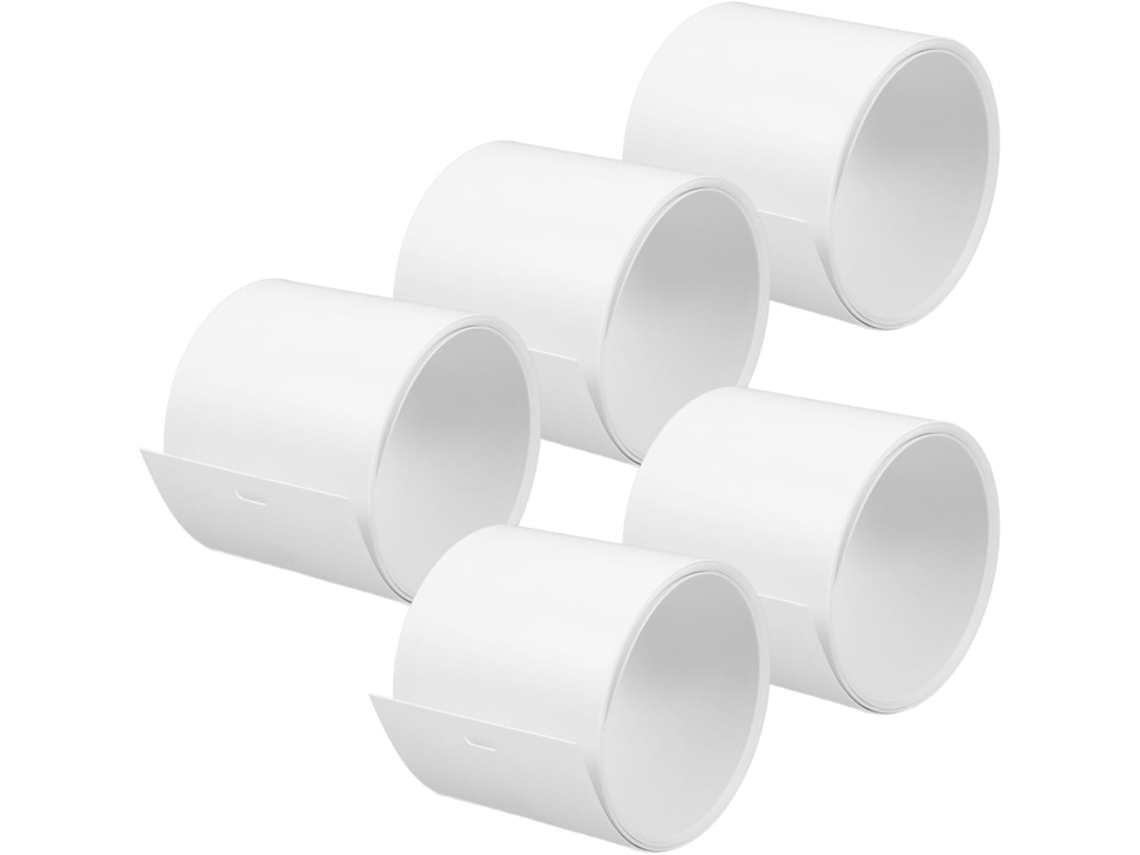 Lâminas De Pvc Branco Para Persianas Verticais, 5 Peças De Reposição