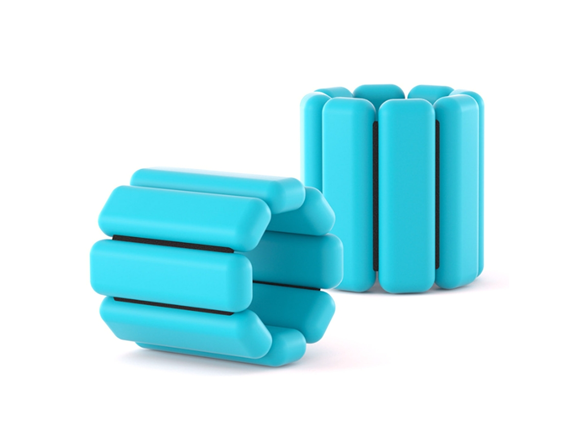 Peso Pulso Tornozelo Silicone 2lbs Azul 1 Par