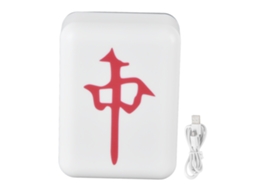 Luz Noturna de Mahjong Usb Recarregável com Led Modelo Peça de Mahjong 2 Modos de Luz para Decoração Quarto