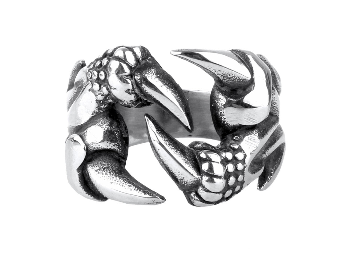 1 Anel Masculino Elegante com Garra de Dragão Aberta, Joia para Dedo, Anel Decorativo Exclusivo.