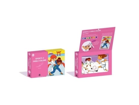 Kit Criativo Megacrea Jogo Esportes 2 3 Quadros A4 10 Tubos De Areia Colorida A Partir De 8 Anos Babali