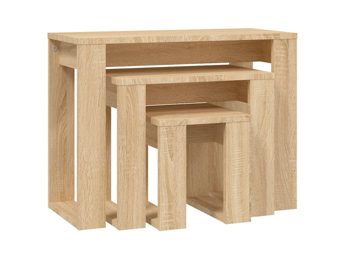 Nesting Table, Nesting Tables Vidaxl Marrom Madeira Processada (n/a)