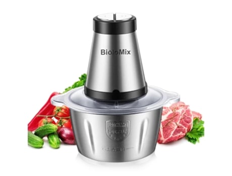 Moedor de Carne Elétrico Chopper BIOLOMIX Cp615 Baixo/Alto 2 Velocidades Motor 500W 2L Grande Capacidade