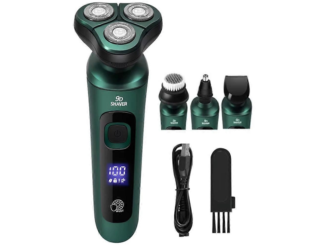 Barbeador Elétrico 3 Cabeças Com Acessórios Multifuncionais