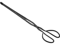 Pinça Longa De Ferro Para Grelhar Carvão E Lenha. Robusta Fácil Usar