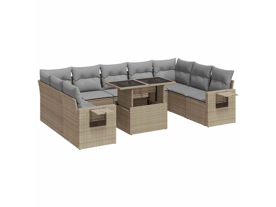 Garden Sofa Set, Garden Sofa Sets Vidaxl Bege Rattan / Vime (n/a)