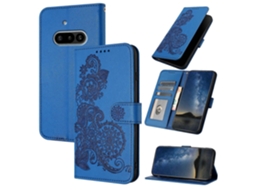 Capa De Celular Flip Em Couro Com Relevo De Flor De Datura Para Nothing Phone 3a