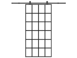 Vidaxl Porta Deslizante C/ Conj Ferragens 102x205cm Vidro Esg/alumínio