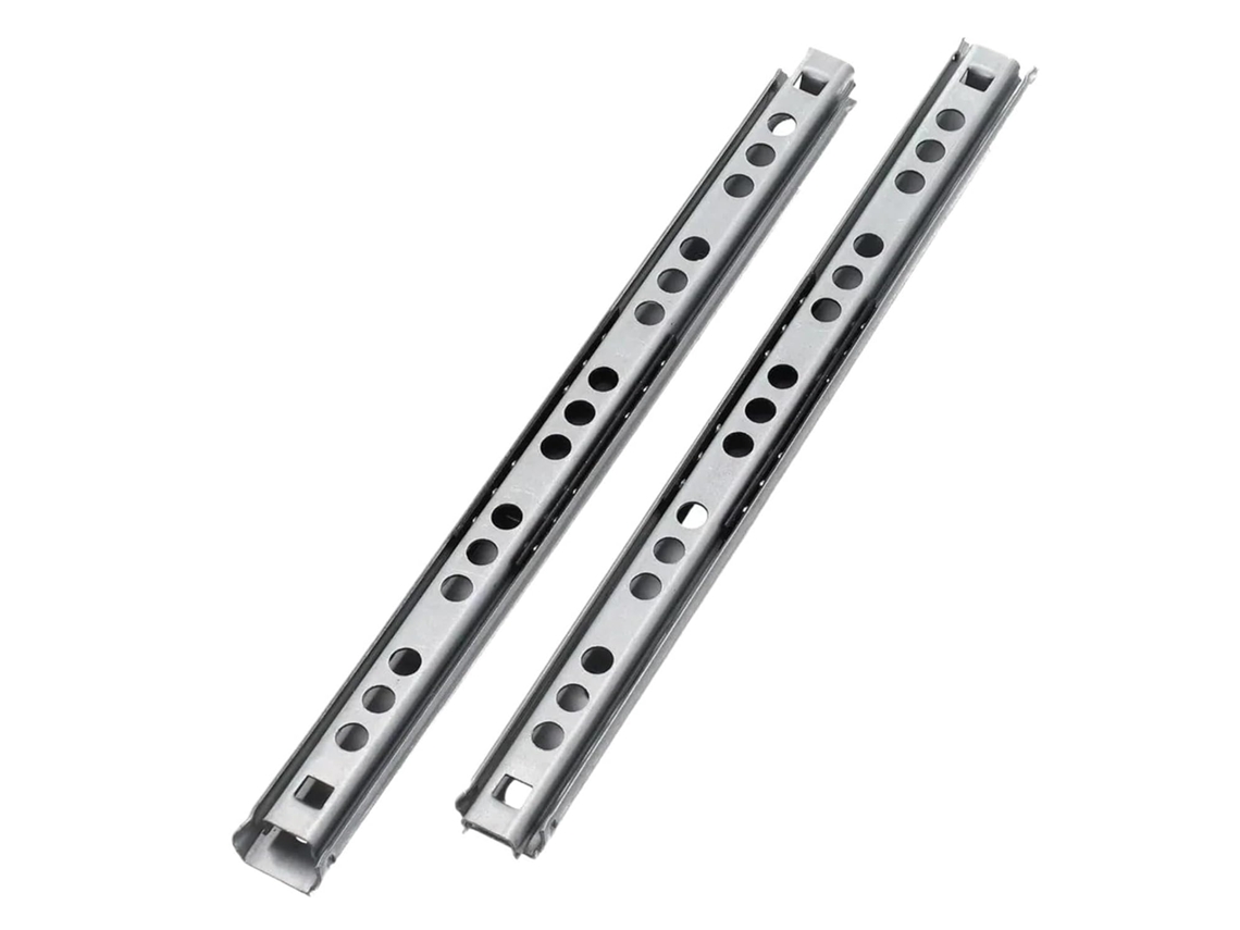 Trilho Deslizante Com Rolamento Para Gaveta, 2 Peças, Bidirecional, 17mm De Largura, Com Extensão Total 246mm 10 Polegadas