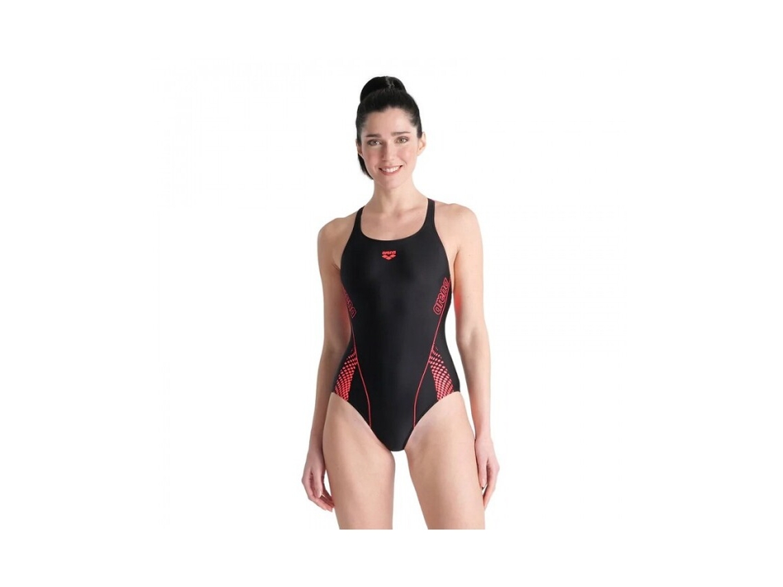 Fato de Banho de Mulher para Natação ARENA Peça Graphic Preto (46)