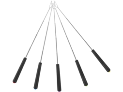 Conjunto De 5 Garfos Para Churrasco Besportble Em Aço Inoxidável, Ideais Para Assar Salsichas E Espetos, Para Fogueiras
