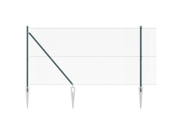Conjunto 1 Painéis De Cerca Vidaxl Verde Aço (10 X 1,2 M)