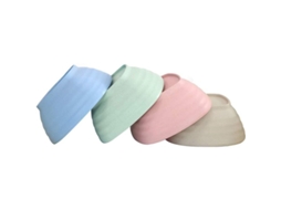 Conjunto de 4 Tigelas de Palha de Trigo Reutilizáveis de 560ml (19oz), Anti-quebra, ideais para Sopa, Cereal e Salada.