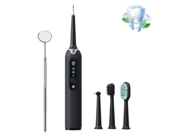 Removedor de Placa Elétrica de Cálculo Dental Kit de Limpeza Preto 