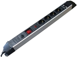 Extensão FLUX 4 Tomadas com USB Preta
