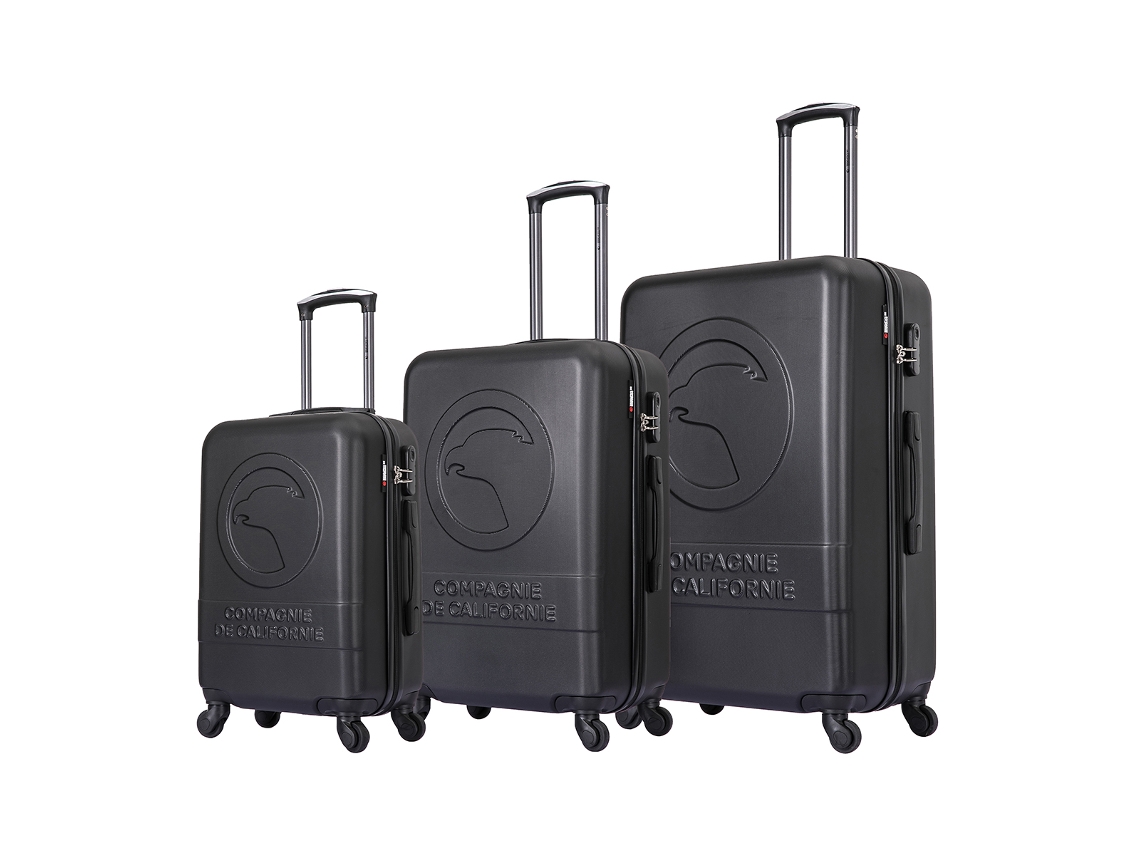 Conjunto de 3 Malas Pretas com Rodinhas Cc-T243 Black COMPAGNIE DE CALIFORNIE
