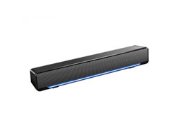 Barra De Som Para Computador, Alto-falantes Estéreo 2.0, Iluminação Ambiente Azul Com Efeito De Respiração, Alimentação Usb, Entrada De 3,5 Mm.