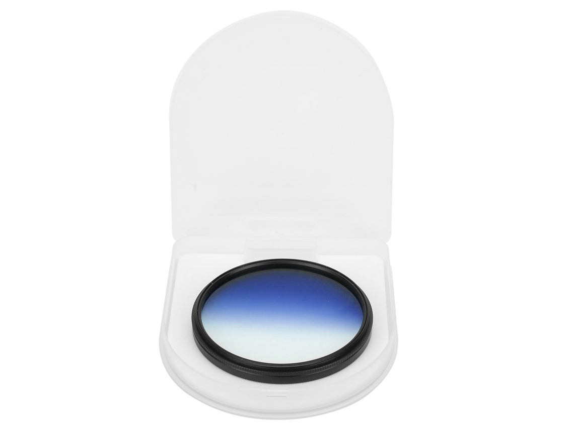 Filtro Gradiente 67mm Para Lentes Slr Junestar Para Cámaras Canon Nikon Sony Olympus Fuji Azul