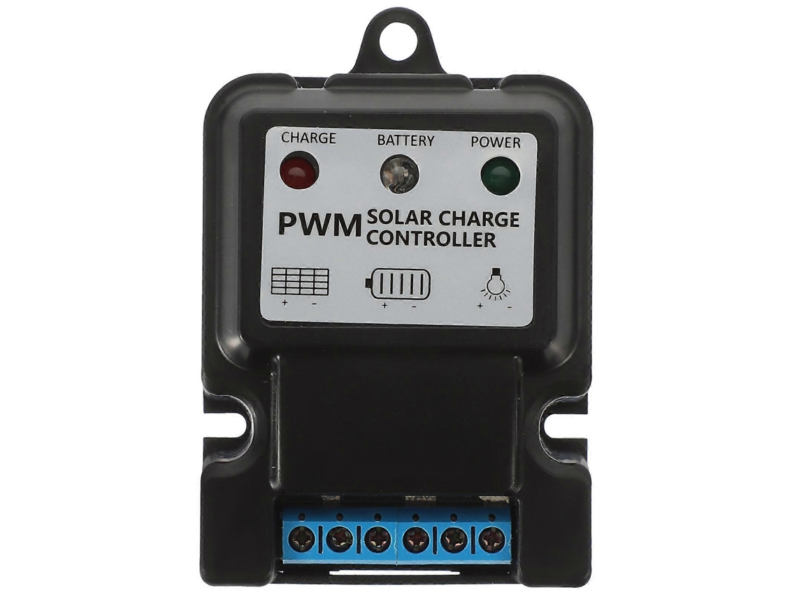 Controlador De Carga Solar Automático 6v 12v 10a Para Carregador De Bateria (preto)